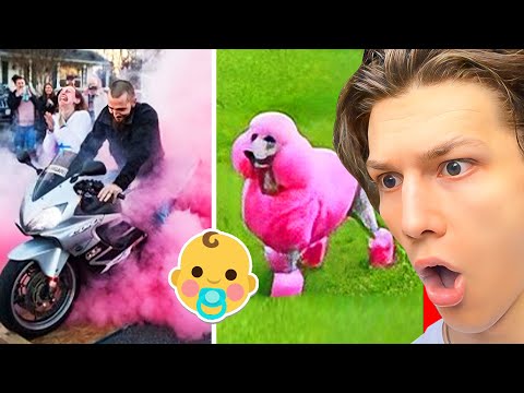 Watching THE WORST Gender Reveal FAILS w/ My Girlfriend (Funny)