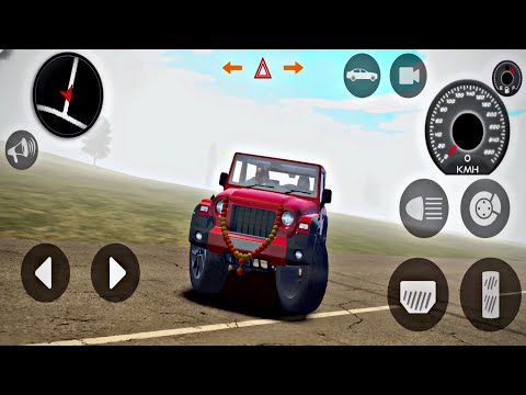 Modified Mahindra Red Thar Driving - Indian Cars Simulator 3D - Android GamePlay
