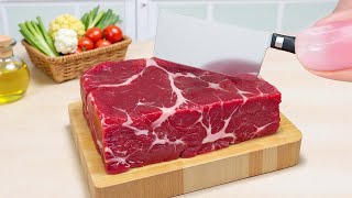 Best Delicious Recipe 💖 So Juicy Miniature Beef Steak Recipe | ASMR Cooking Mini Food