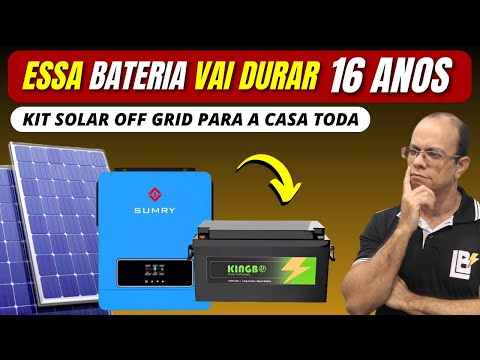 💰 Quanto CUSTA Kit de energia solar OFF GRID para a CASA TODA | Inversor Sumry | Bateria LiFePO4