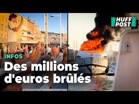 Le « superyacht » Sea Lady II en flammes à Saint-Tropez