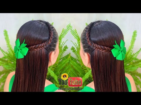 PEINADOS sencillos faciles, casuales , con cabello suelto y trenzas básicas