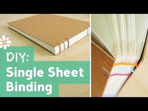 DIY Single Sheet Bookbinding Tutorial | Sea Lemon