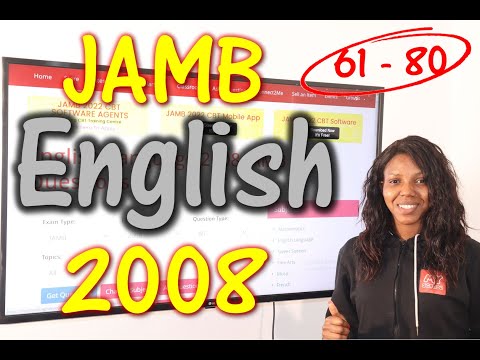JAMB CBT English 2008 Past Questions 61 - 80