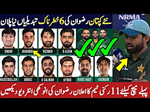 Captain Rizwan Made 6 big changes for Ist T20 Match Vs Australia | Pak vs Aus ist t20 date and time