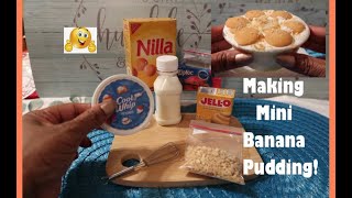 Mini Banana Pudding| Made with Nilla Wafers