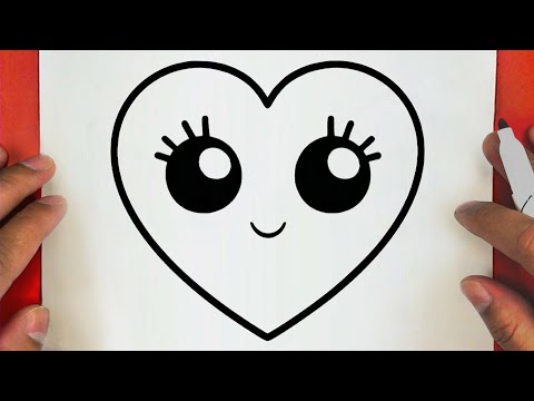 كيف ترسم قلب كيوت وسهل خطوة بخطوة / رسم سهل / تعليم الرسم للمبتدئين || Cute Heart Drawing