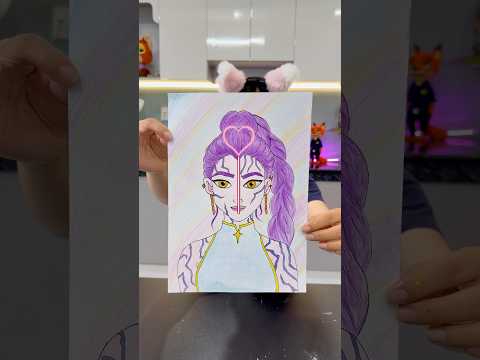 Do you know how to draw Rumi like this? 🖌️🤩 #shorts #kpopdemonhunters #drawing