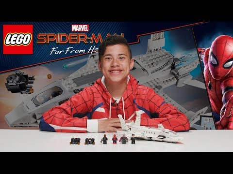 STARK JET AND DRONE ATTACK!!! LEGO Spider-Man: Far From Home - Set 76130 Time-Lapse Build Review! !