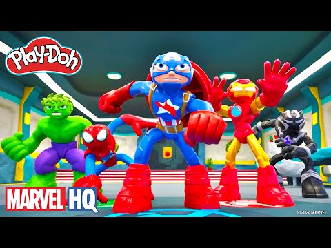 ¡La Fiesta Navideña de Los Avengers seEstrella! | Play-Doh Marvel: DOH-ified Acción | Episodio 8