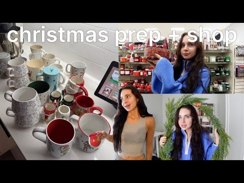 holiday decor shop with me, clean/take down fall, christmas prep, festive haul