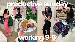 productive sunday working 9-5 | cleaning, workout + faith talk | work vlog