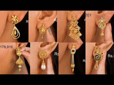 Latest gold earrings with price