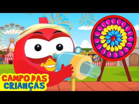 Jogo de estourar o balão 🎈| Lucky Ducky Cartoon e vídeos educativos de Campo das Crianças