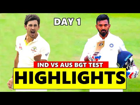 India Vs Australia 1st Test Day 1 highlights 2024