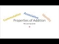 Exploring Properties of Addition: Identity, Commutative, and Associative
