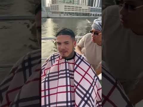 Haircut on a yacht in Dubai! 😍☀️ #viralvideo #dubailife #barber