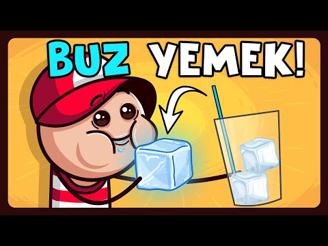 İçecekteki Buzları Yemek (En Komik Animasyonlar)
