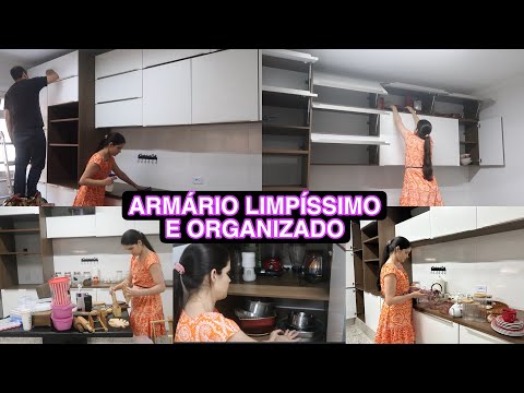 FAXINA ORGANIZAÇÃO E DECORAÇÃO COMPLETA NO ARMÁRIO NOVO !