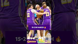 Lakers were 15-2 in March