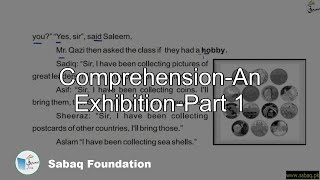Comprehension-An Exhibition-Part 1