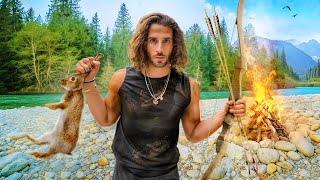 Je survis 24h avec un Arc ! (Catch and Cook Lapin)