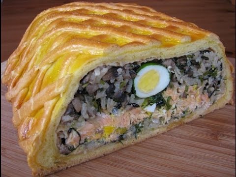 Французская кулебяка с лососем (часть 2, сборка)