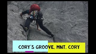 Cory's Groove, Mnt. Cory, Banff, Alberta - 500m, 9 pitch, 5.9 sport+trad rock climb