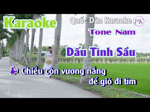 Karaoke Dấu Tình Sầu | Bossa Nova | Tone Nam (Am,Tp:105) | Quốc Dân Karaoke