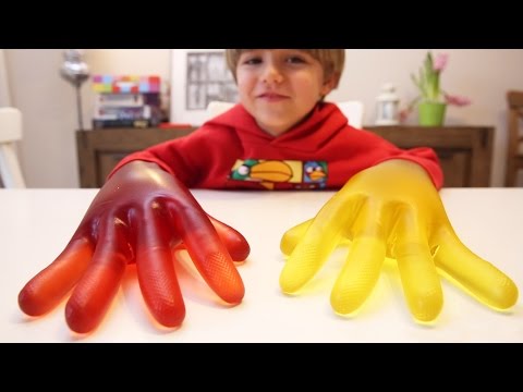 Giant Gummy Hands Red and Yellow - How To Make It