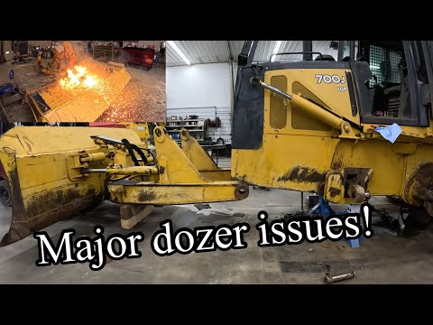 Logging dozer comes in with some major never before seen undercarriage damage and a worn out blade!