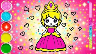 DRAWING AND COLORING CINDERELLA FOR KIDS AND TODDLERS || DRAWINGS FOR KIDS