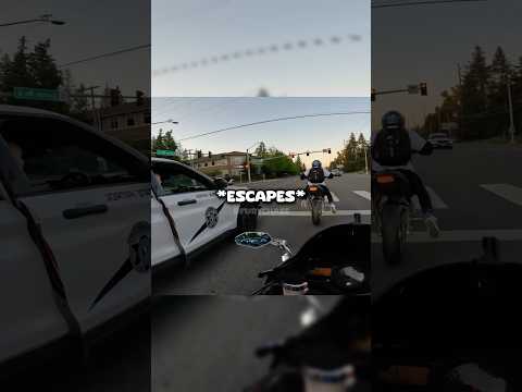 Biker Chased By Chopper After Escape 😱 @WopOnTwo