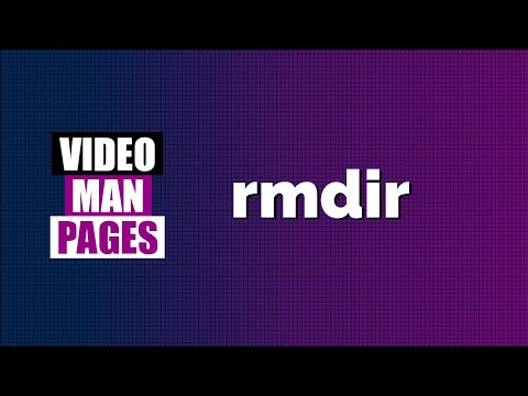 'rmdir' - remove empty directories - Video Man Pages