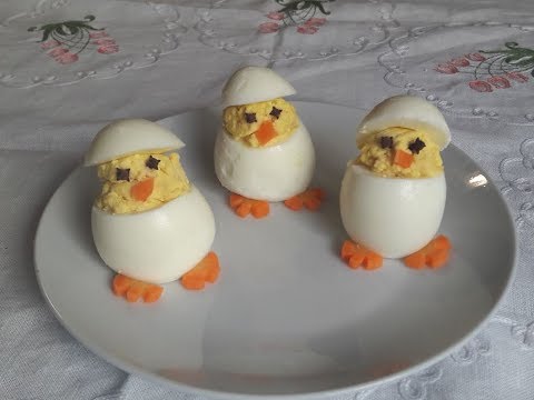 Pulcini di uova sode - ricetta di Pasqua - YouTube