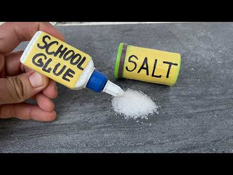 Just mix PVA glue and salt to make super strong plastic - Simple Inventions