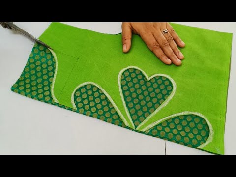 Very stylish boat neck blouse design || blouse || cutting and stitching back neck blouse design