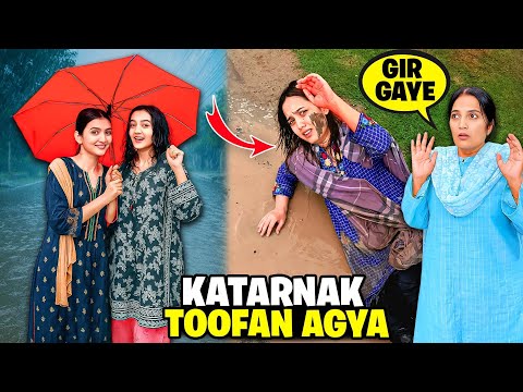 Toofan Mein Bhot Bura Gir Gaye💔😢|Sab Barrish Mein 5 Saal Baad Nahye😍🤣|Curry Ki Recipe🤩|Sistrology