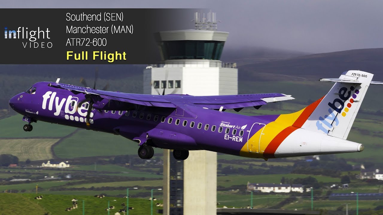 Flybe/Stobart Air Full Flight: London Southend to Manchester - ATR72-600