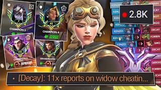Full Champion Stack Reacts to my Widowmaker in Overwatch