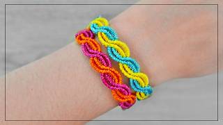 Pulsera Infinity 🩵 Como hacer pulsera boho con hilo | diy tutorial ● macrame bracelet 362