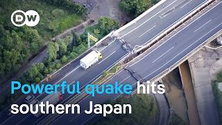 YouTube video thumbnail: Powerful Earthquake Hits Near Kumamoto City in Southern Japan