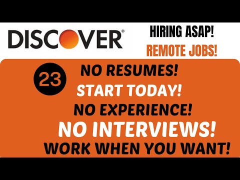 Discover Hiring!  Start Today 23 No Resume No Experience No Interview Remote Jobs Work From Home Job