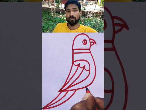 पांच लिखकर तोता का चित्र बनाएं आसानी से #shortvideos #treanding #viral