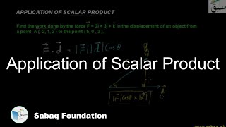 Application of Scalar Product