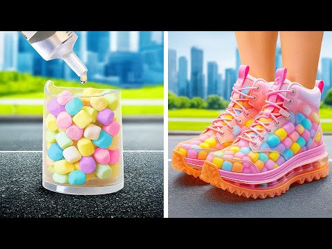 حذاء مصنوع من المارشميلو؟ 🍡🍡 أفكار غير معتادة للأحذية وابتكارات عبقرية للأقدام! 🦶✨