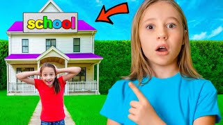 Nastya ajuda seus amigos a se adaptarem ao primeiro dia em uma nova escola