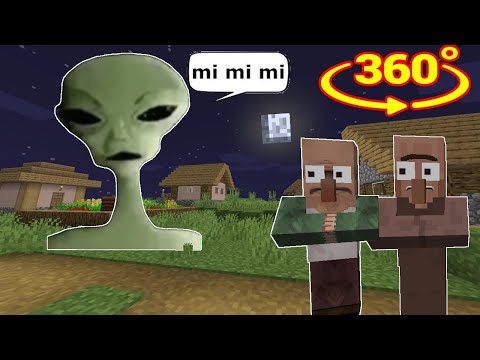 TALKING ALIEN Chasing Us in Minecraft 360!