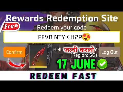 FREE FIRE REDEEM CODE TODAY 17 JUNE REDEEM CODE FREE FIRE | FF REDEEM CODE TODAY 17 JUNE