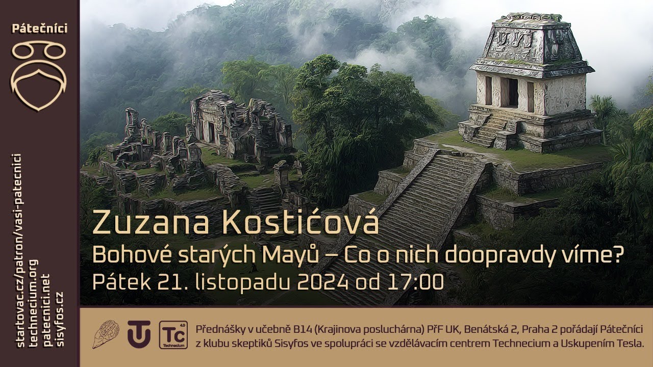 21. listopadu 2025: Zuzana M. Kostićová - Bohové starých Mayů - Co o nich doopravdy víme?